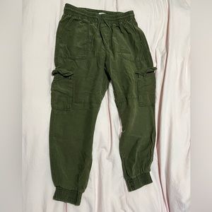 Dark green garage cargo pants
